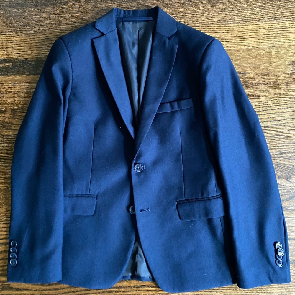 Boys size 10 Isaac Mizrahi Navy Blue 2-Button Blazer